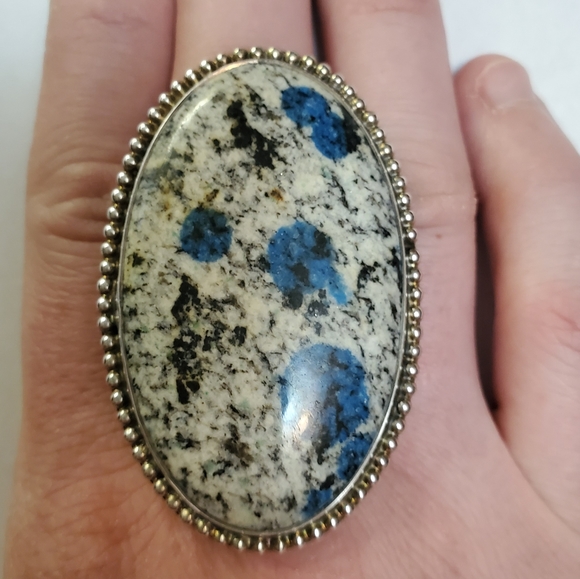 K2 jasper sterling silver ring - Picture 2 of 4